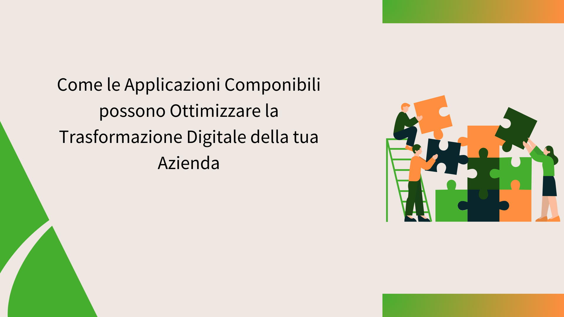 Il sovraccarico di APP un problema le applicazioni composable una Soluzione per evitare Frammentazione e Inefficienza (titolo con forme geometriche per dare l'idea di componibilità)